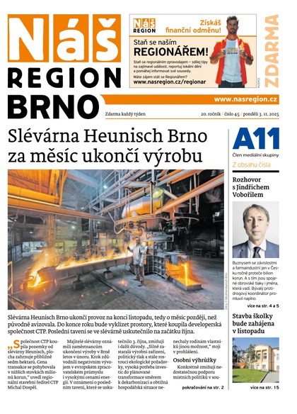 E-magazín Náš Region - Brno 45/2025 - A 11 s.r.o.