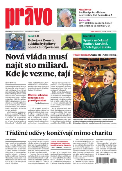 E-magazín Deník Právo - 3.11.2025 - Borgis, a.s.