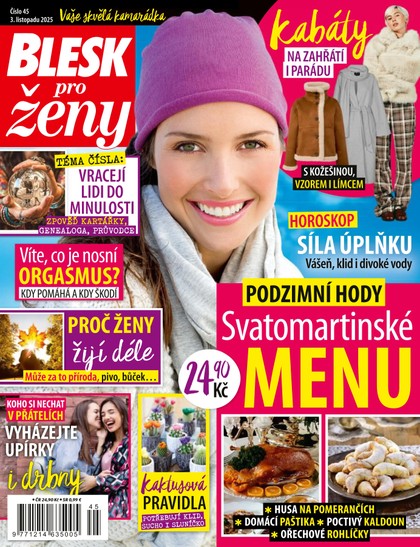E-magazín BLESK PRO ŽENY - 45/2025 - CZECH NEWS CENTER a. s.