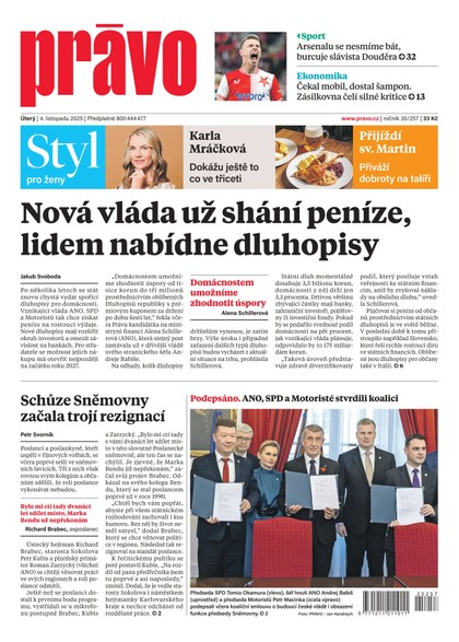 E-magazín Deník Právo - 4.11.2025 - Borgis, a.s.