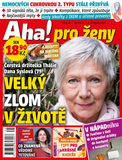 E-magazín AHA! PRO ŽENY - 45/2025 - CZECH NEWS CENTER a. s.