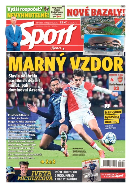 E-magazín Sport - 05.11.2025 - CZECH NEWS CENTER a. s.