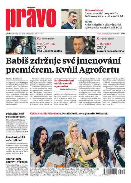 E-magazín Deník Právo - 6.11.2025 - Borgis, a.s.