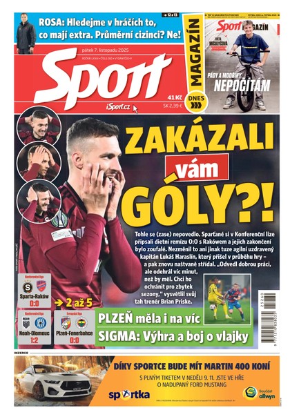 E-magazín Sport - 07.11.2025 - CZECH NEWS CENTER a. s.
