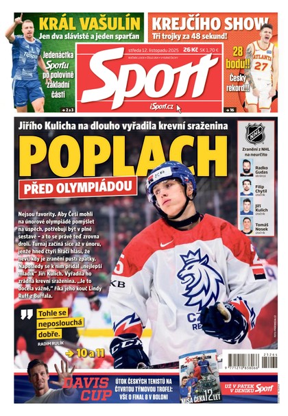 E-magazín Sport - 12.11.2025 - CZECH NEWS CENTER a. s.