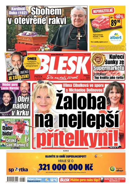 E-magazín Blesk - 14.11.2025 - CZECH NEWS CENTER a. s.
