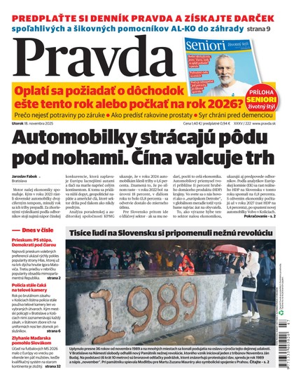 E-magazín Denník Pravda 18. 11. 2025 - OUR MEDIA SR a. s.