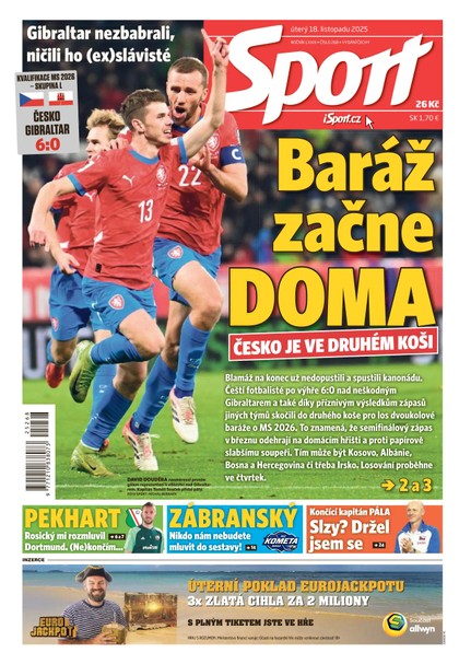 E-magazín Sport - 18.11.2025 - CZECH NEWS CENTER a. s.