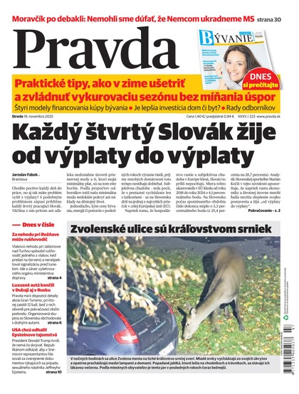 E-magazín Denník Pravda 19. 11. 2025 - OUR MEDIA SR a. s.