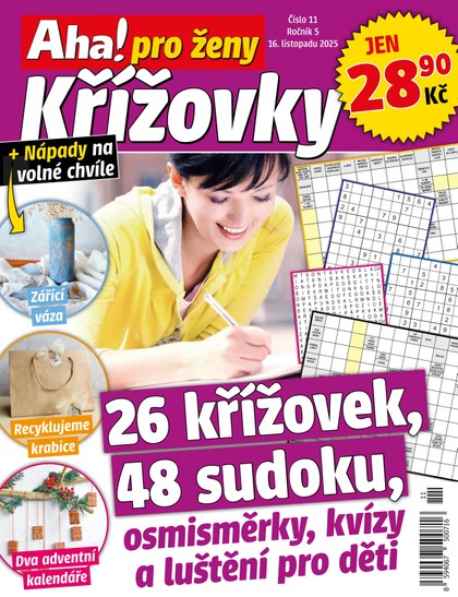 E-magazín Aha! pro ženy křížovky 11/2025 - CZECH NEWS CENTER a. s.