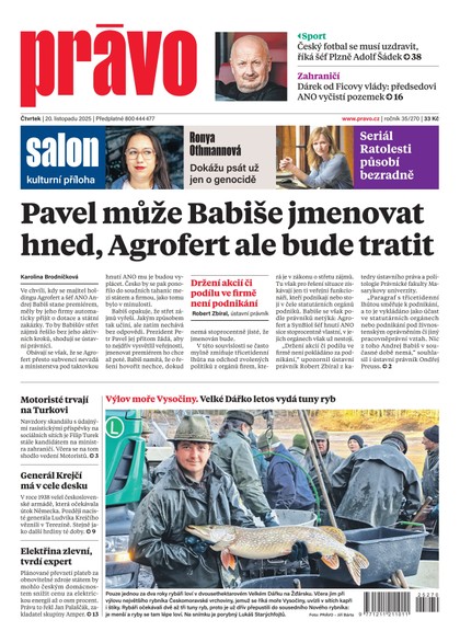 E-magazín Deník Právo - 20.11.2025 - Borgis, a.s.