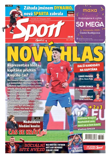 E-magazín Sport - 20.11.2025 - CZECH NEWS CENTER a. s.