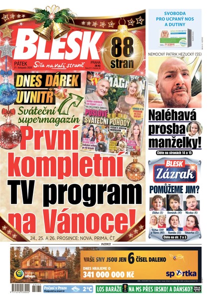 E-magazín Blesk - 21.11.2025 - CZECH NEWS CENTER a. s.