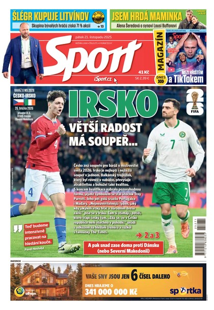 E-magazín Sport - 21.11.2025 - CZECH NEWS CENTER a. s.