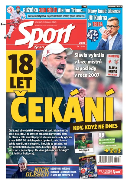 E-magazín Sport - 25.11.2025 - CZECH NEWS CENTER a. s.