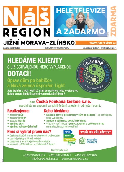 E-magazín Náš Region - Jižní Morava/Zlínsko 47/2025 - A 11 s.r.o.