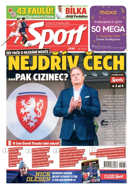 E-magazín Sport - 27.11.2025 - CZECH NEWS CENTER a. s.