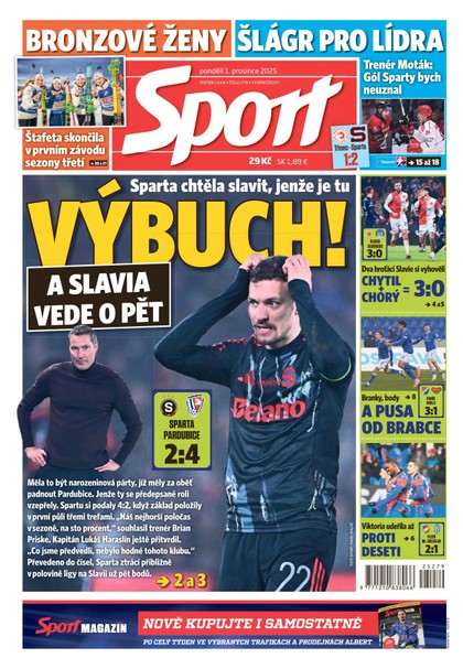 E-magazín Sport - 01.12.2025 - CZECH NEWS CENTER a. s.