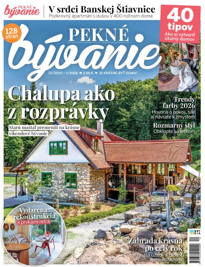 E-magazín Pekné bývanie 2025 12 - 2026 01 - Hobby Media