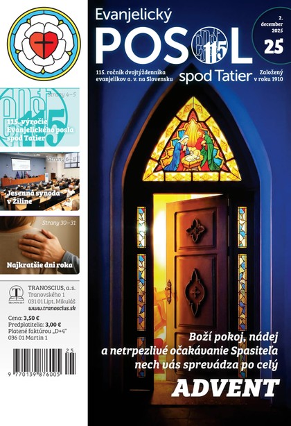 E-magazín Evanjelický posol spod Tatier  25/2025 - TRANOSCIUS a.s.