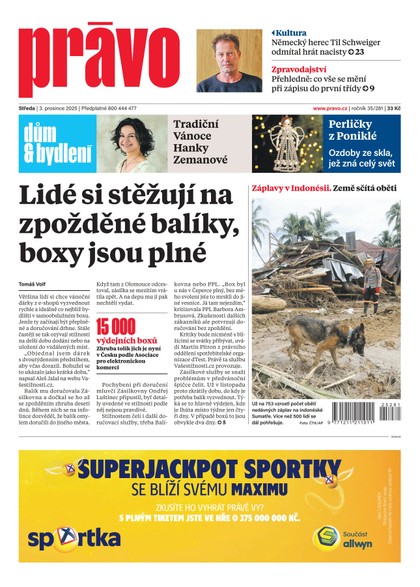 E-magazín Deník Právo - 3.12.2025 - Borgis, a.s.