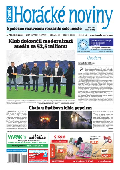 E-magazín Horácké noviny 49/2025 - Horácké noviny