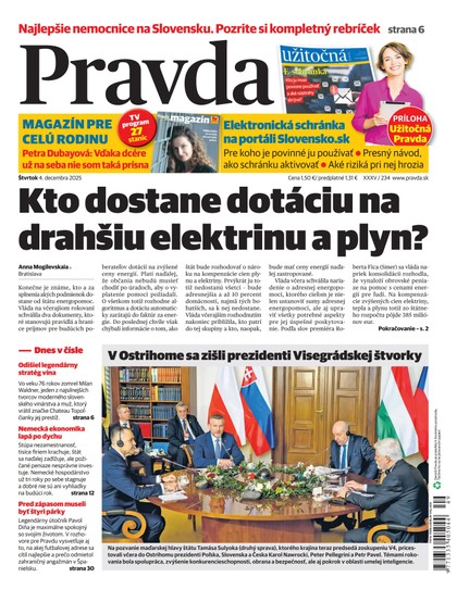 E-magazín Denník Pravda 4. 12. 2025 - OUR MEDIA SR a. s.