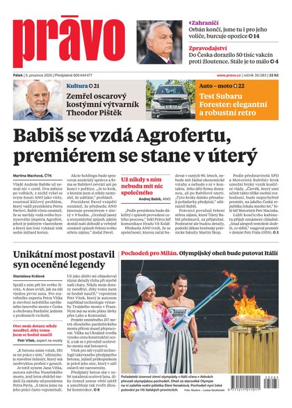 E-magazín Deník Právo - 5.12.2025 - Borgis, a.s.