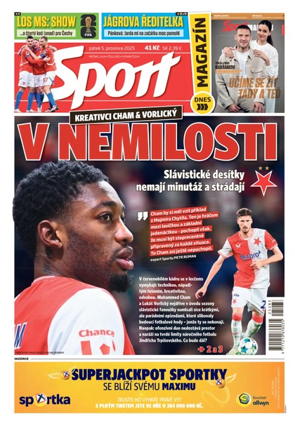 E-magazín Sport - 05.12.2025 - CZECH NEWS CENTER a. s.