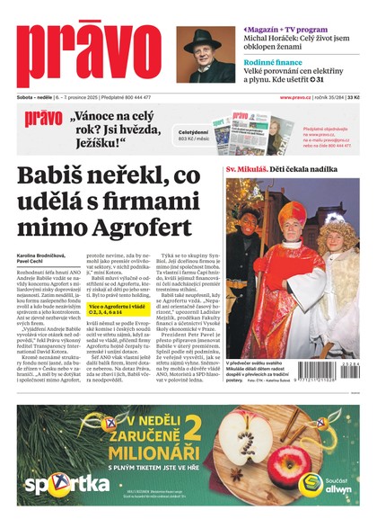 E-magazín Deník Právo - 6.12.2025 - Borgis, a.s.