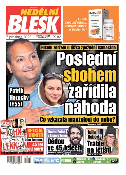 E-magazín NEDĚLNÍ BLESK - 07.12.2025 - CZECH NEWS CENTER a. s.