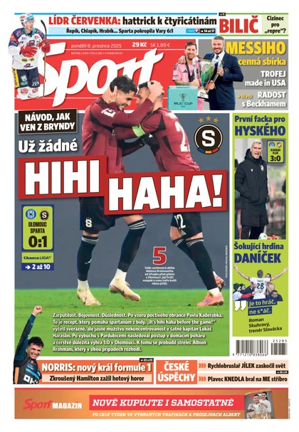 E-magazín Sport - 08.12.2025 - CZECH NEWS CENTER a. s.