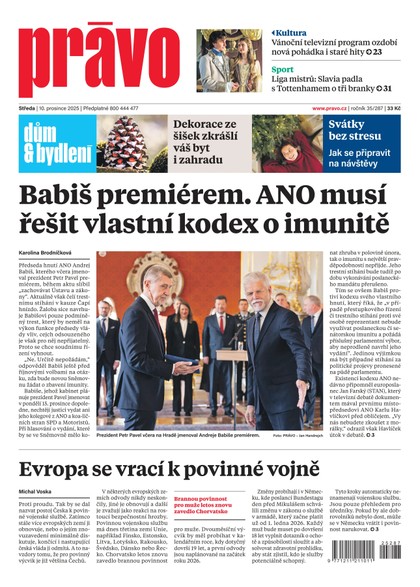 E-magazín Deník Právo - 10.12.2025 - Borgis, a.s.