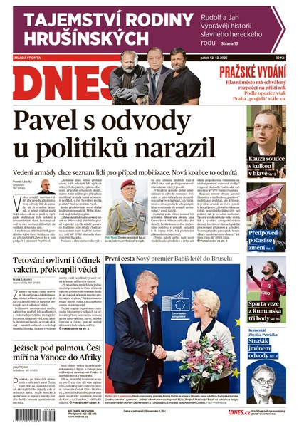 E-magazín MF DNES - 12.12.2025 - MAFRA, a.s.