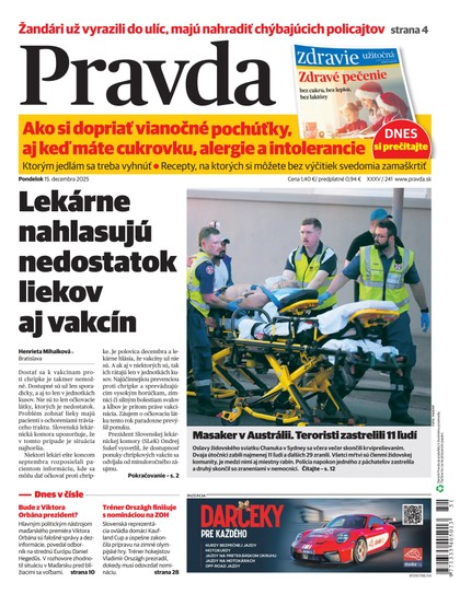 E-magazín Denník Pravda 15. 12. 2025 - OUR MEDIA SR a. s.