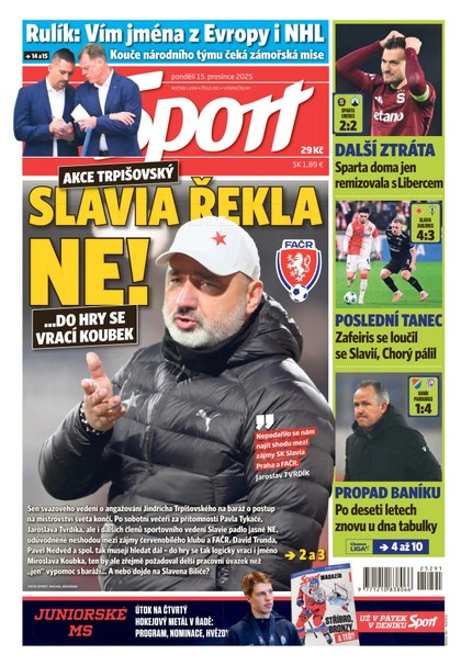 E-magazín Sport - 15.12.2025 - CZECH NEWS CENTER a. s.