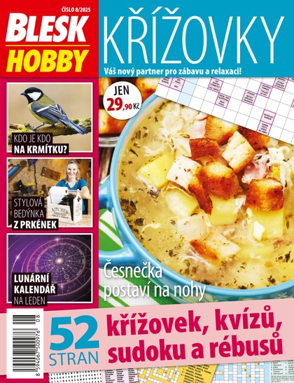 E-magazín Blesk Hobby KŘÍŽOVKY - 08/2025 - CZECH NEWS CENTER a. s.