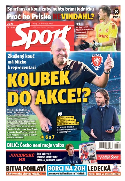 E-magazín Sport - 16.12.2025 - CZECH NEWS CENTER a. s.