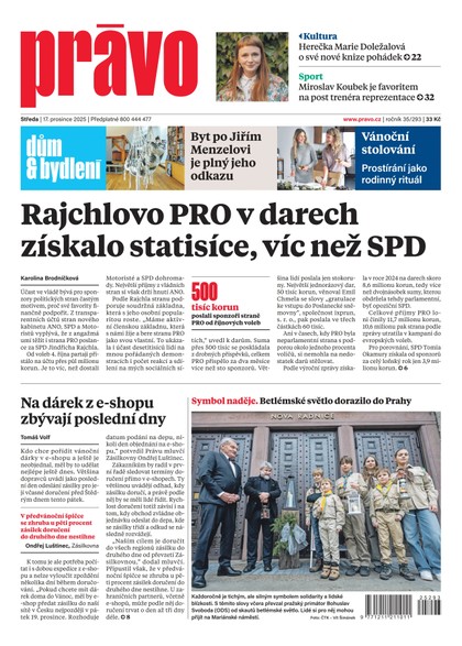 E-magazín Deník Právo - 17.12.2025 - Borgis, a.s.