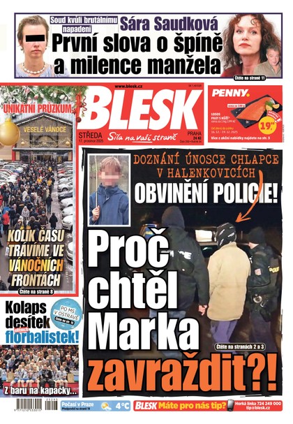 E-magazín Blesk - 17.12.2025 - CZECH NEWS CENTER a. s.