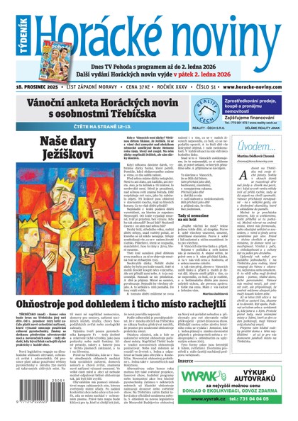 E-magazín Horácké noviny 51/2025 - Horácké noviny