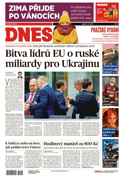 E-magazín MF DNES - 19.12.2025 - MAFRA, a.s.