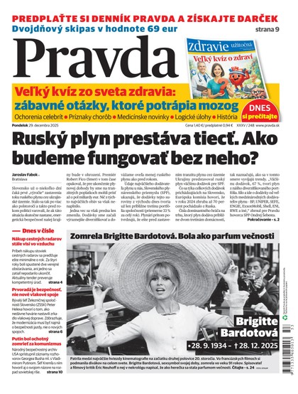 E-magazín Denník Pravda 29. 12. 2025 - OUR MEDIA SR a. s.