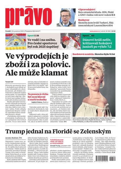 E-magazín Deník Právo - 29.12.2025 - Borgis, a.s.
