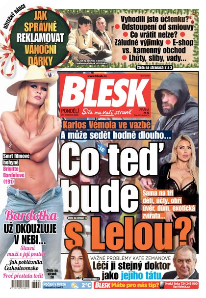 E-magazín Blesk - 29.12.2025 - CZECH NEWS CENTER a. s.