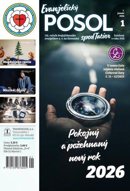 E-magazín Evanjelický posol spod Tatier 01/2026 - TRANOSCIUS a.s.
