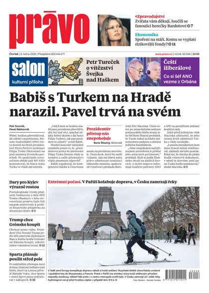 E-magazín Deník Právo - 8.1.2026 - Borgis, a.s.