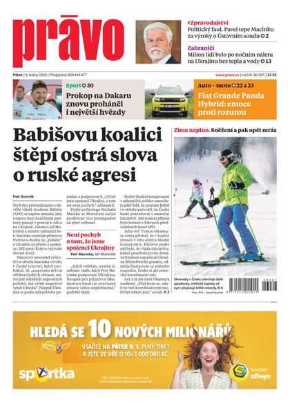 E-magazín Deník Právo - 9.1.2026 - Borgis, a.s.