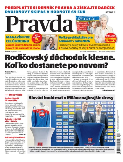 E-magazín Denník Pravda 15. 1. 2026 - OUR MEDIA SR a. s.