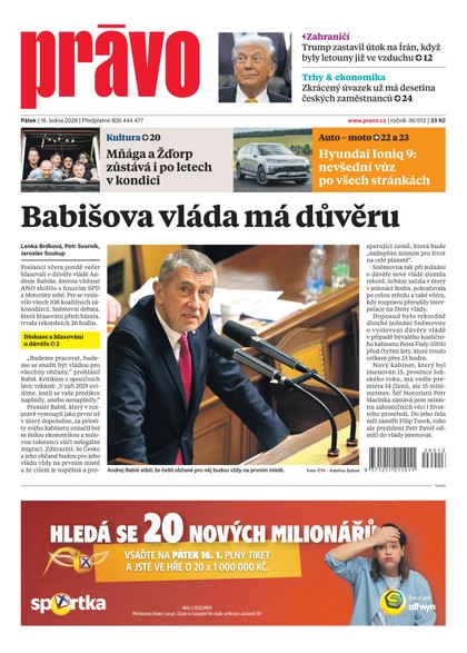 E-magazín Deník Právo - 16.1.2026 - Borgis, a.s.